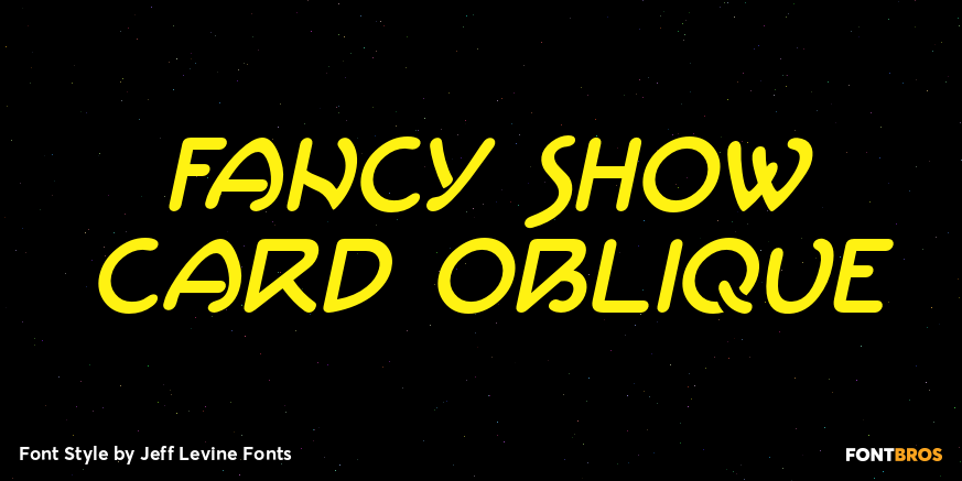 Fancy Show Card Oblique Poster