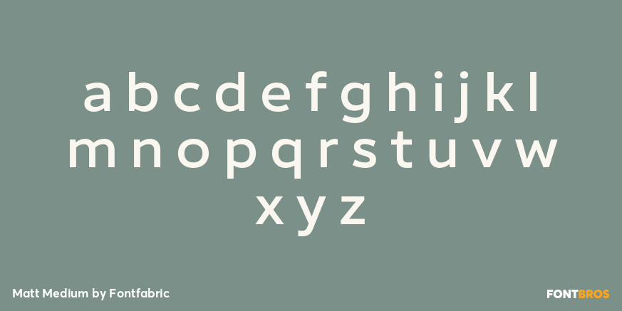 Matt Medium Font Poster #3