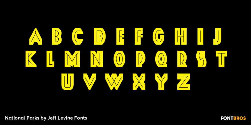 National Parks Font Poster #1