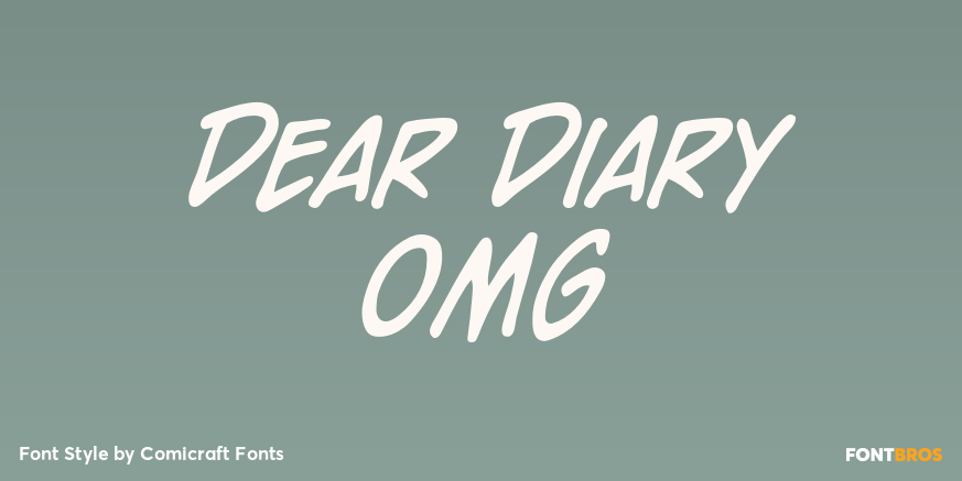 Dear Diary OMG Font Poster #1