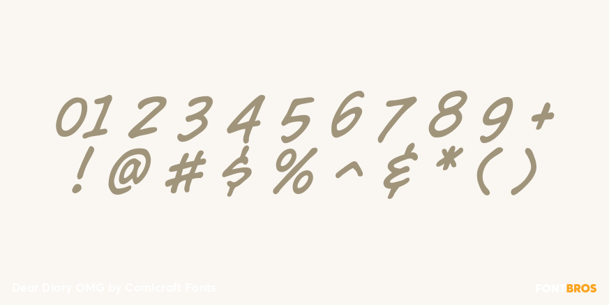 Dear Diary OMG Font Poster #4