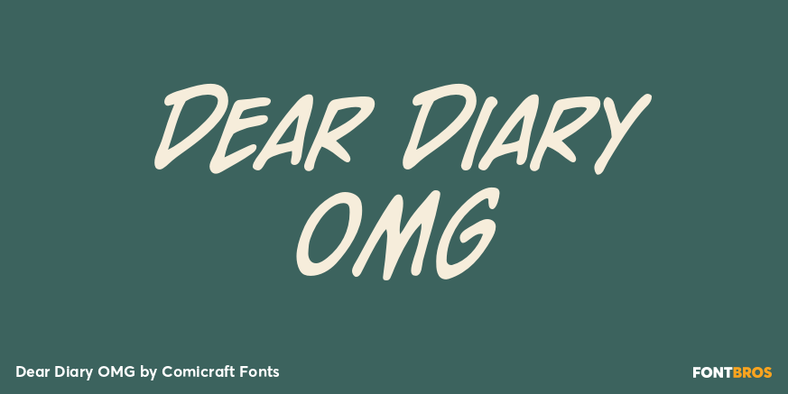 Dear Diary OMG Font Poster #1