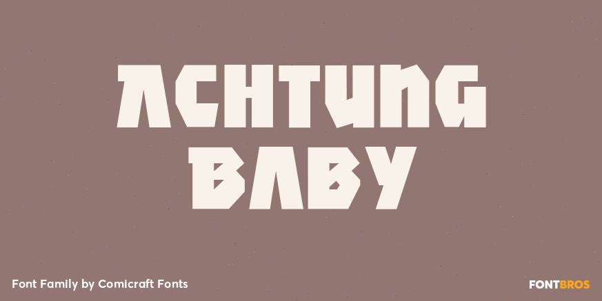 Achtung Baby Font Poster #1