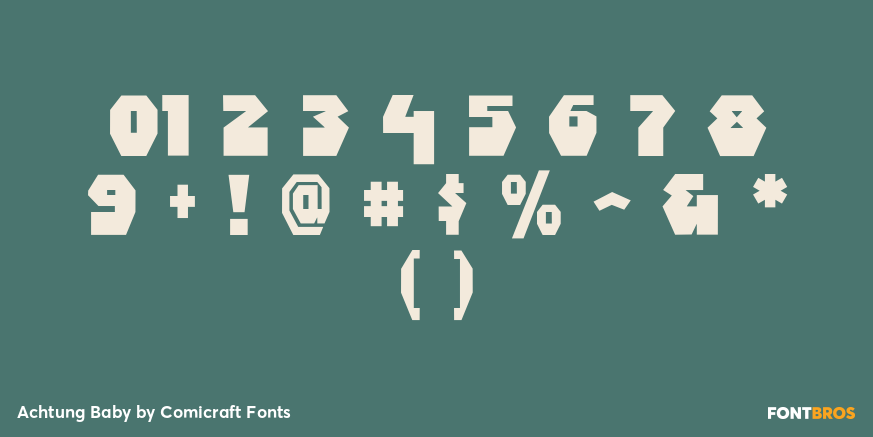 Achtung Baby Font Poster #4