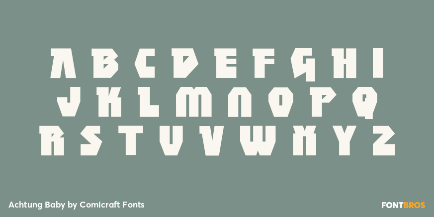 Achtung Baby Font Poster #2