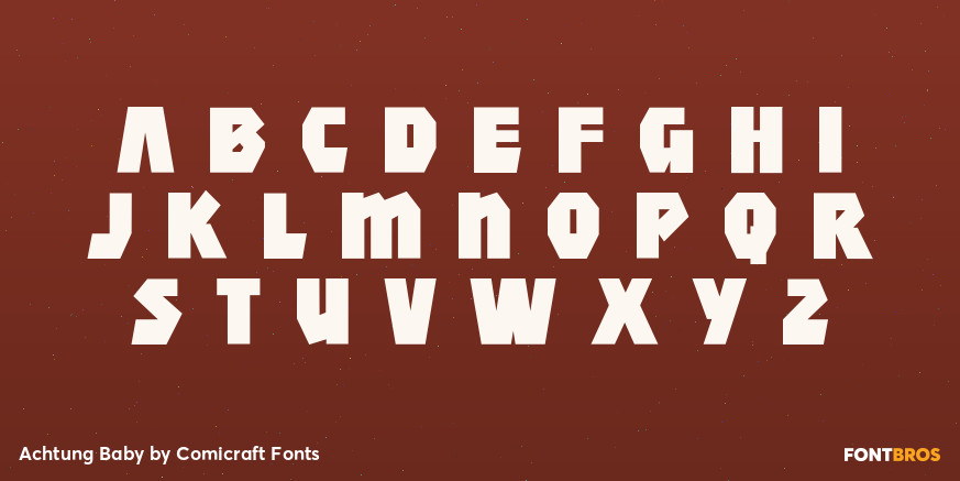 Achtung Baby Font Poster #3