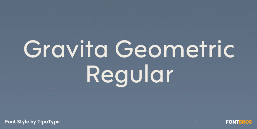Gravita Geometric Regular Font Poster #1