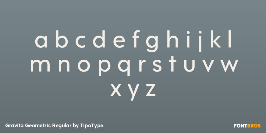 Gravita Geometric Regular Font Poster #1