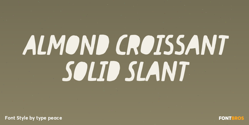 Almond Croissant Solid Slant Poster