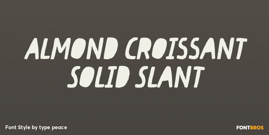 Almond Croissant Solid Slant Poster
