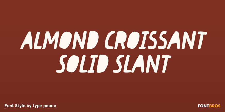 Almond Croissant Solid Slant Poster