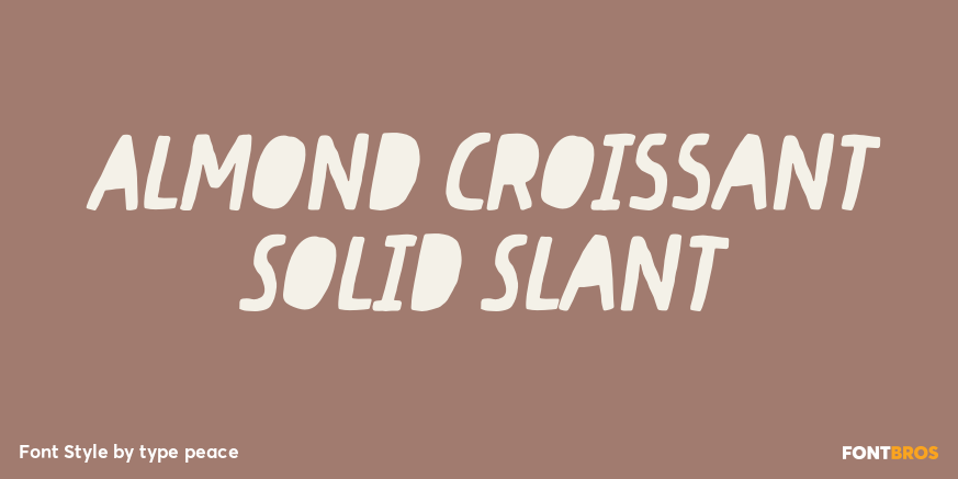 Almond Croissant Solid Slant Poster
