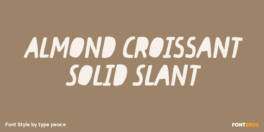 Almond Croissant Solid Slant Poster