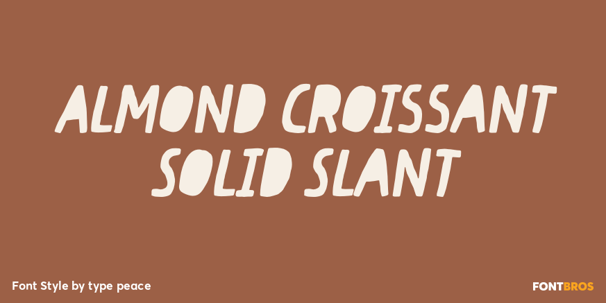 Almond Croissant Solid Slant Poster