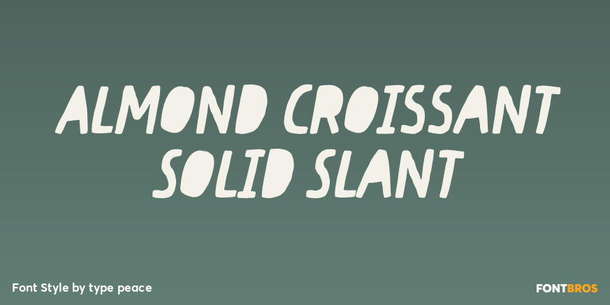Almond Croissant Solid Slant Poster