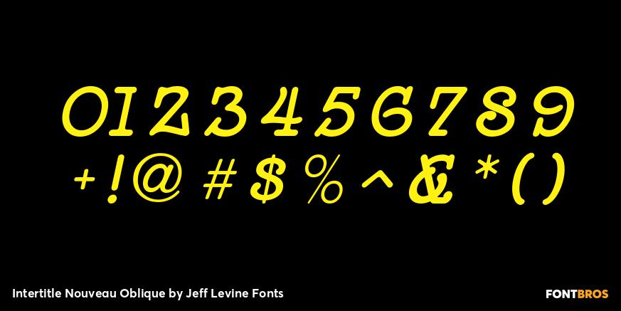 Intertitle Nouveau Oblique Font Poster #1