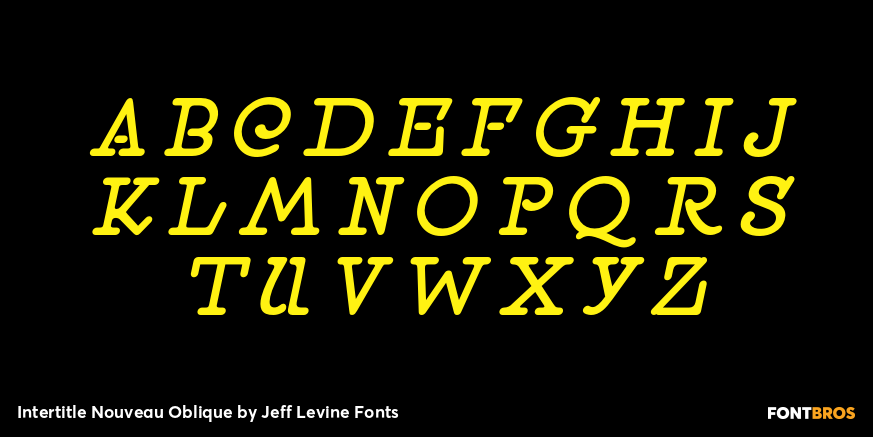 Intertitle Nouveau Oblique Font Poster #1
