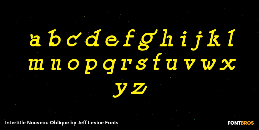 Intertitle Nouveau Oblique Font Poster #1