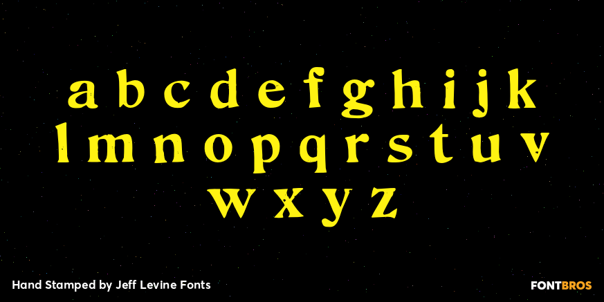 Hand Stamped Font Poster #3