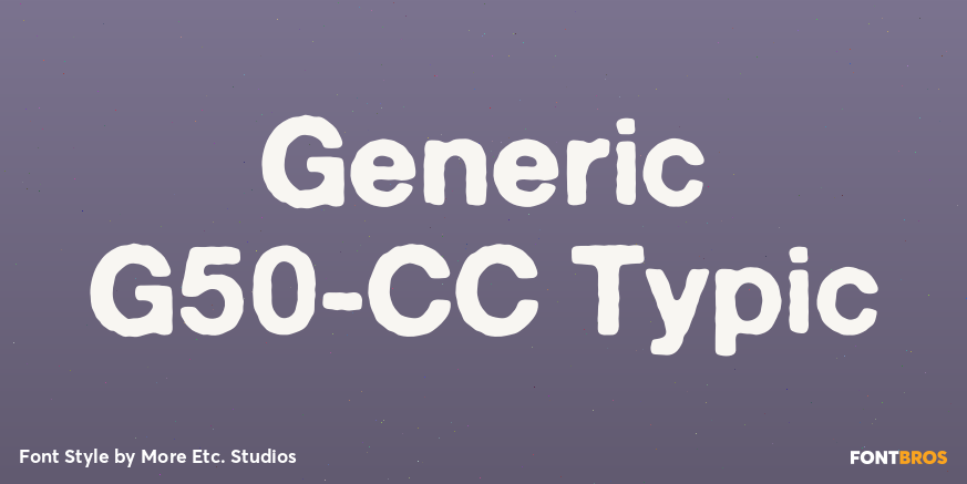 Generic G50-CC Typic Poster