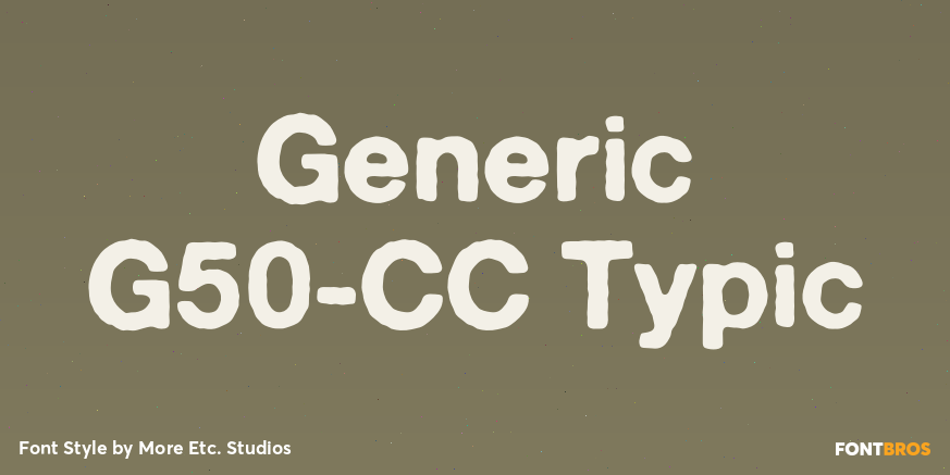Generic G50-CC Typic Poster