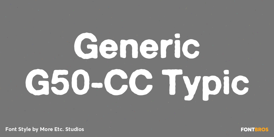 Generic G50-CC Typic Poster