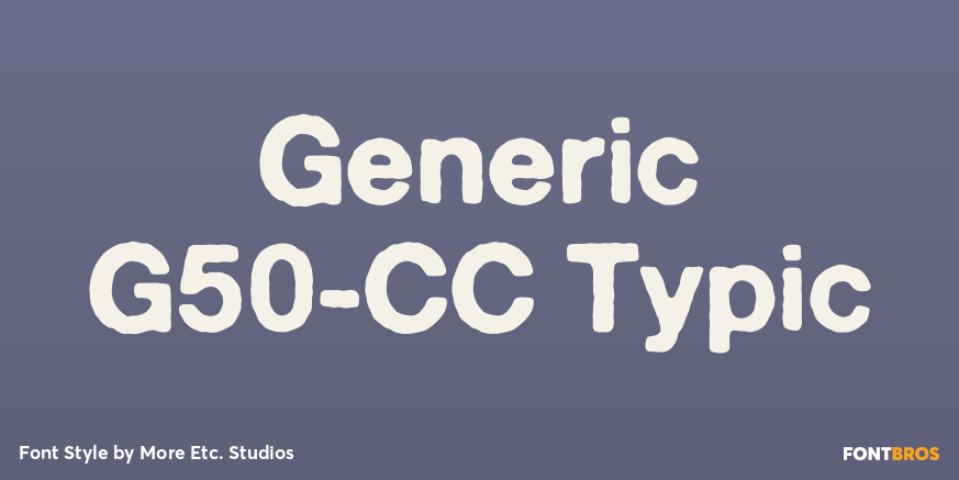 Generic G50-CC Typic Poster