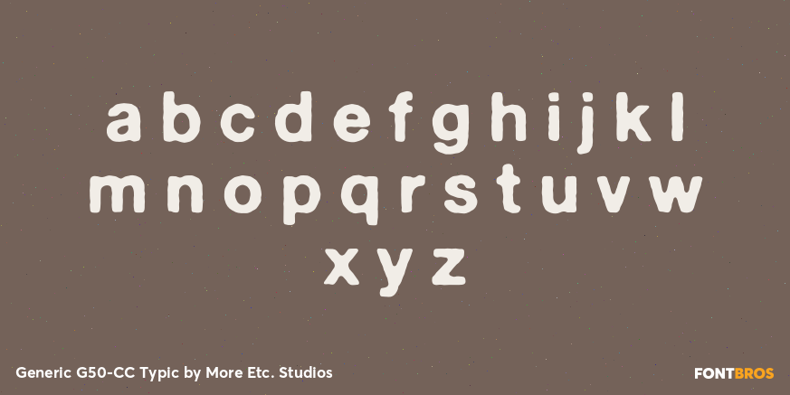 Generic G50-CC Typic Font Poster #3