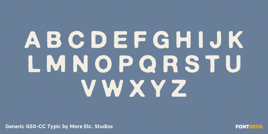 Generic G50-CC Typic Font Poster #1