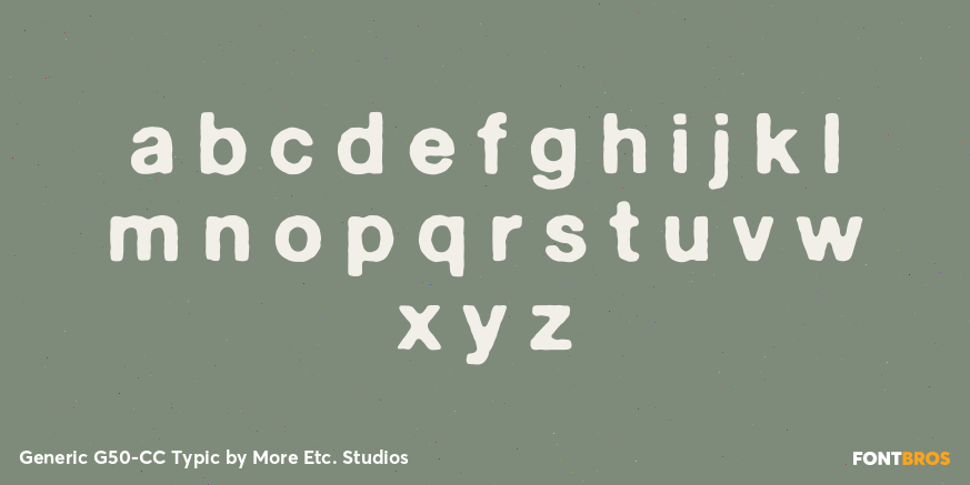Generic G50-CC Typic Font Poster #1