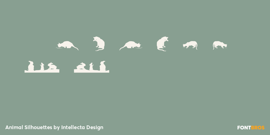 Animal Silhouettes Font Poster #1