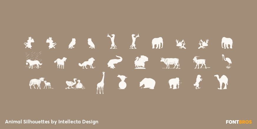 Animal Silhouettes Font Poster #2