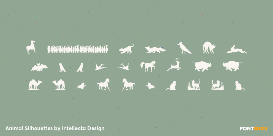 Animal Silhouettes Font Poster #3