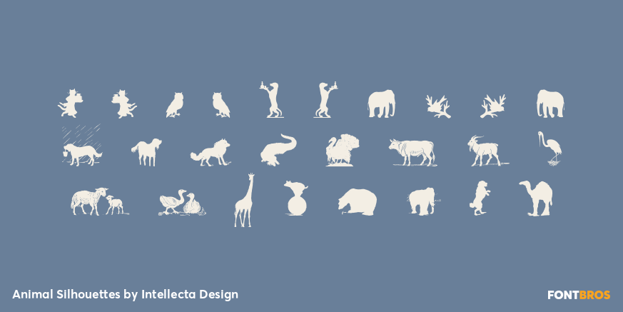 Animal Silhouettes Font Poster #1
