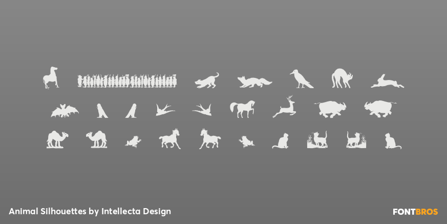 Animal Silhouettes Font Poster #1