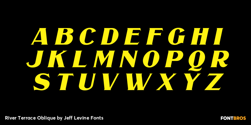 River Terrace Oblique Font Poster #2