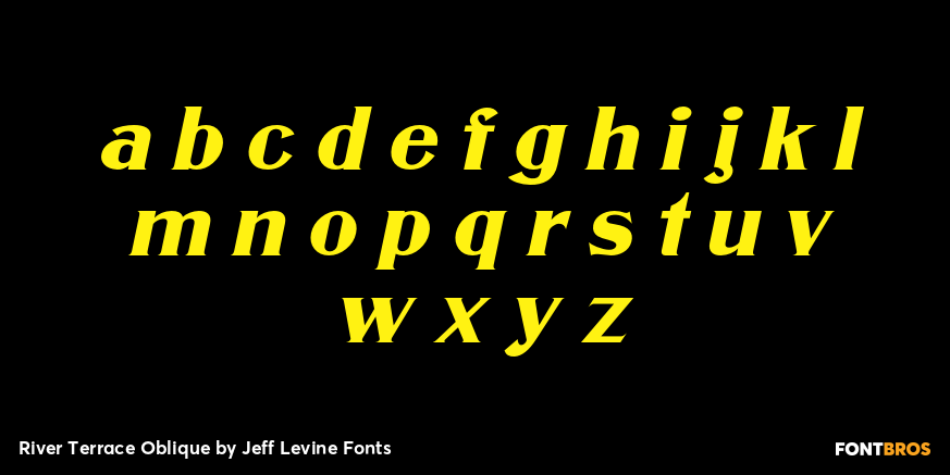 River Terrace Oblique Font Poster #3