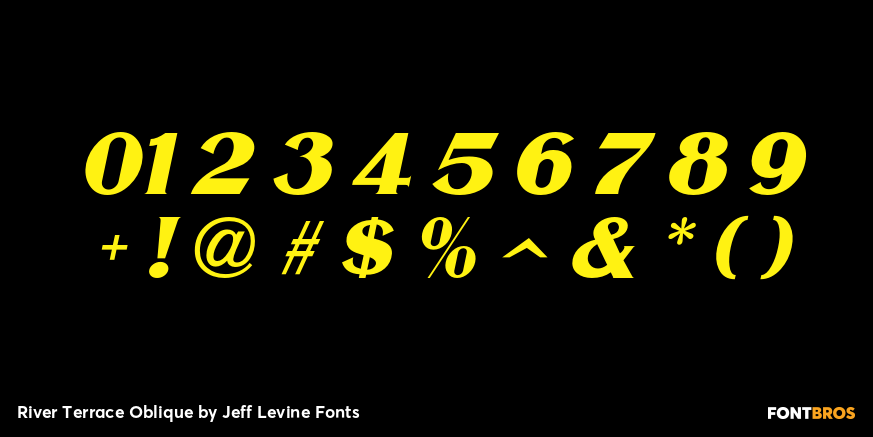 River Terrace Oblique Font Poster #4