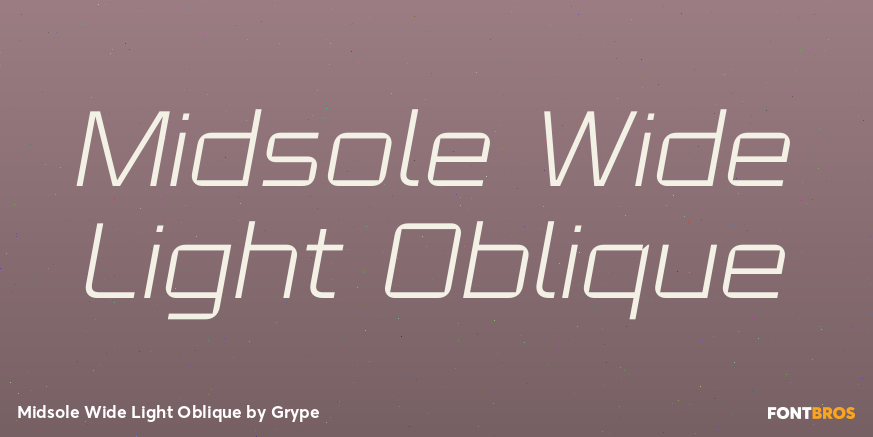 Midsole Wide Light Oblique Font Poster #1
