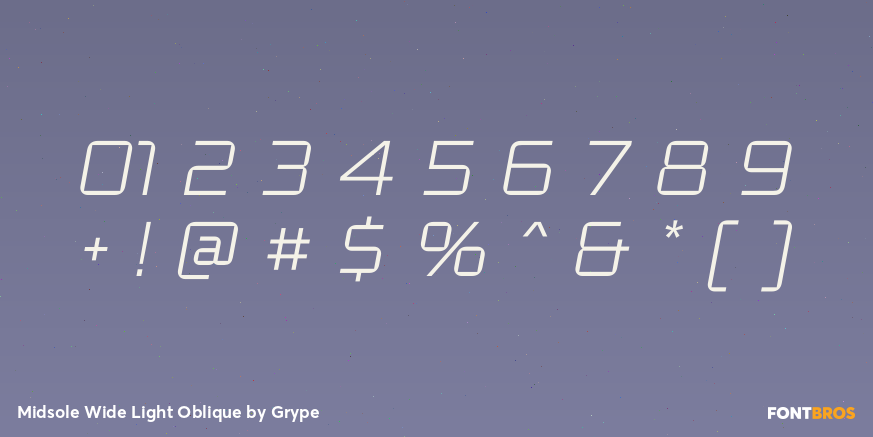 Midsole Wide Light Oblique Font Poster #4