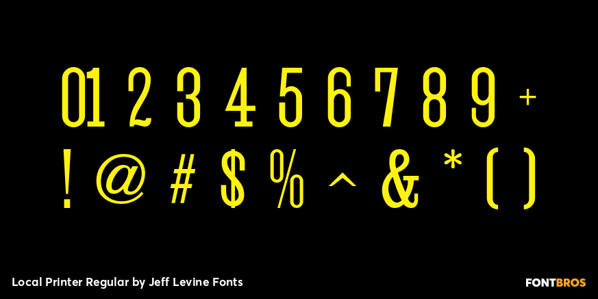 Local Printer Regular Font Poster #4