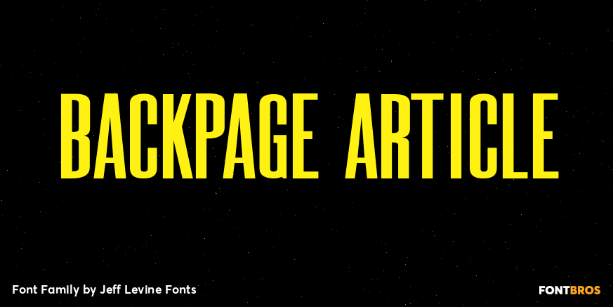 Backpage Article Font Poster #1