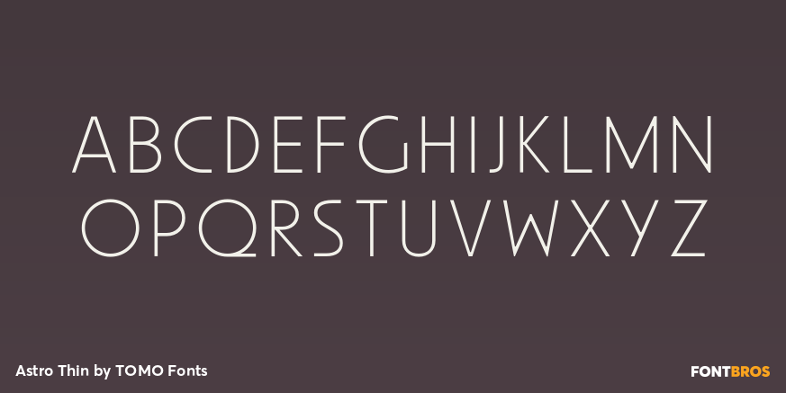 Astro Thin Font Poster #1