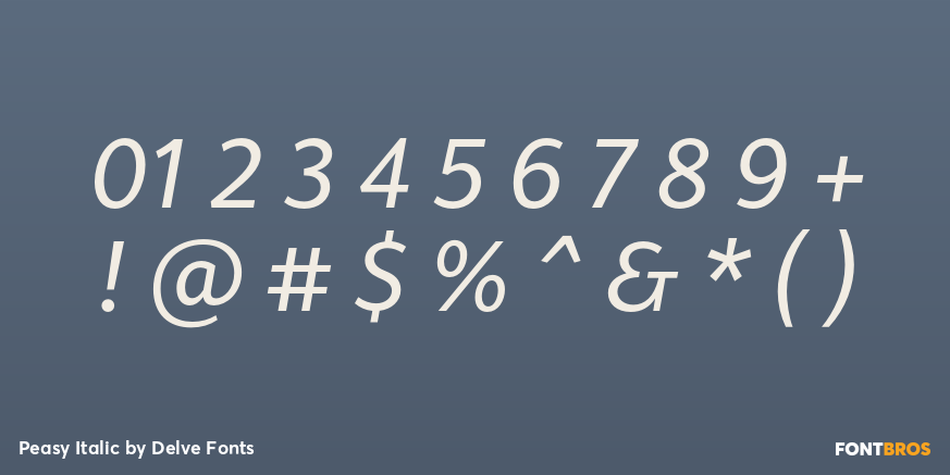 Peasy Italic Font Poster #4