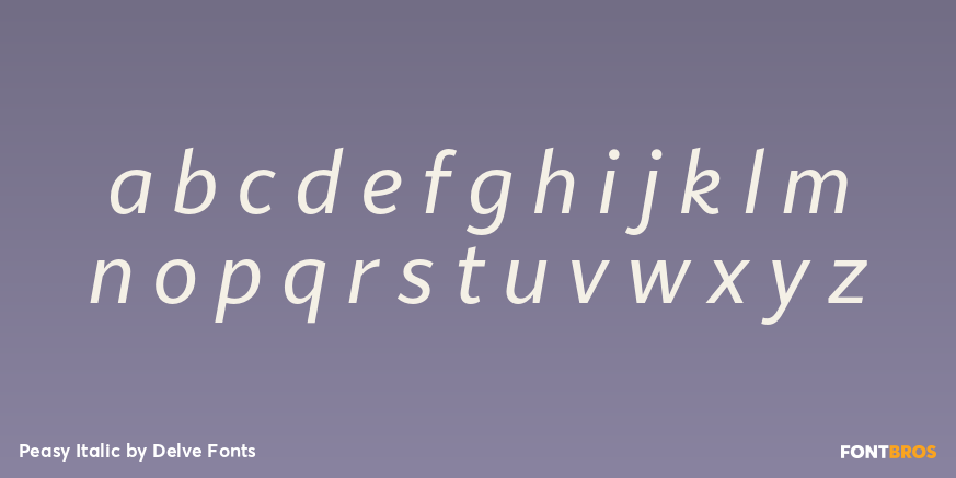 Peasy Italic Font Poster #3