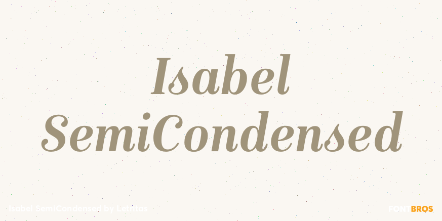 Isabel SemiCondensed Font Poster #1