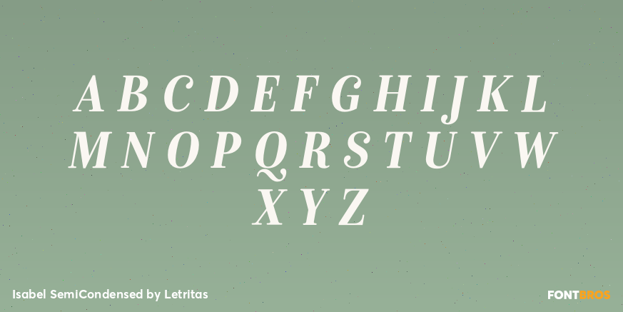 Isabel SemiCondensed Font Poster #2