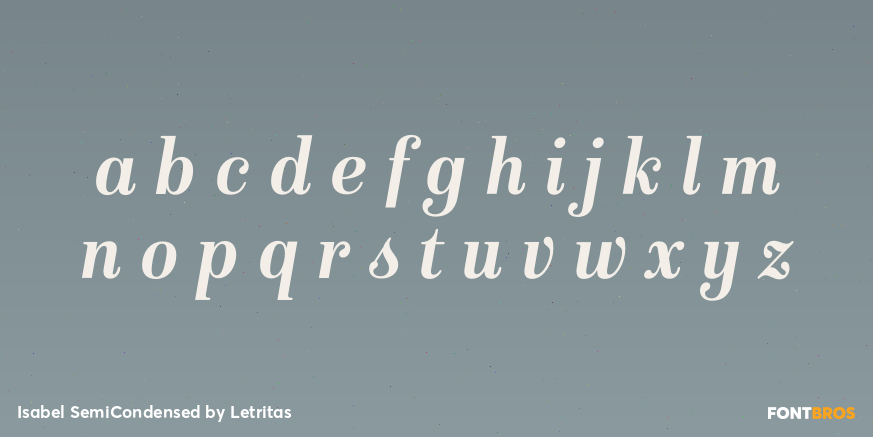 Isabel SemiCondensed Font Poster #3