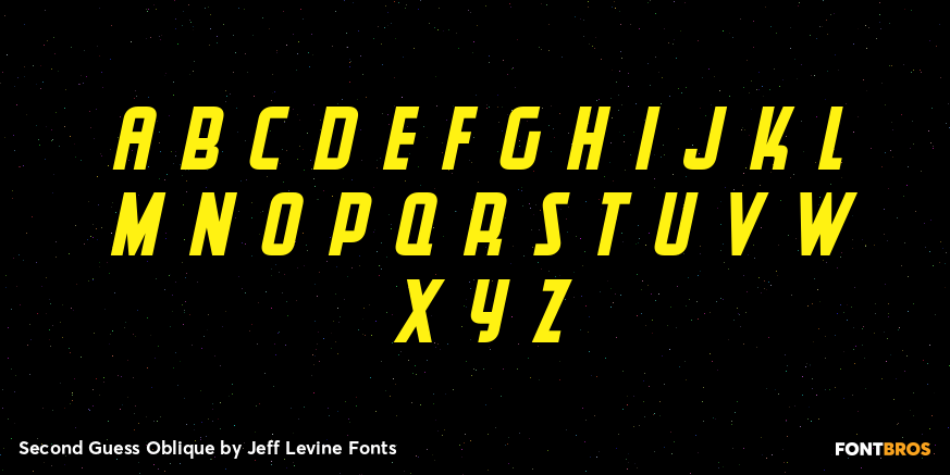 Second Guess Oblique Font Poster #3