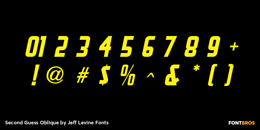 Second Guess Oblique Font Poster #4